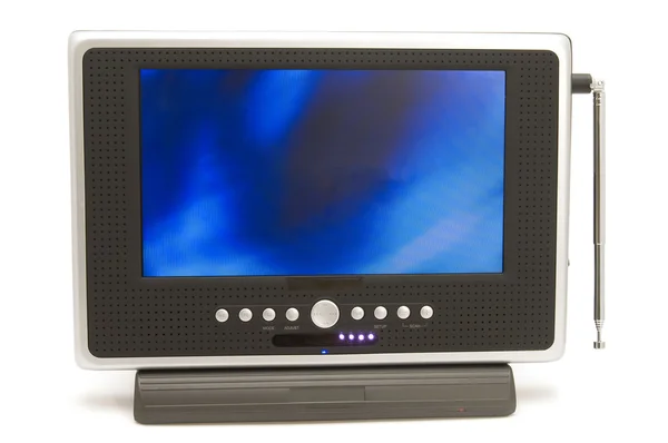 Portable tv on white — Stock Photo, Image