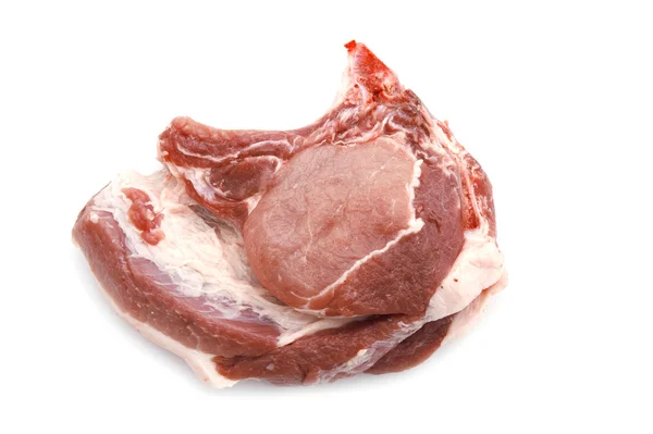 Rauw vlees op wit — Stockfoto