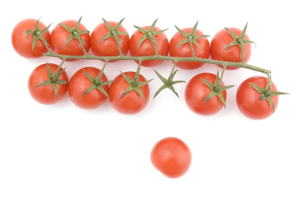 Syrové rajče na bílém zblízka — Stock fotografie