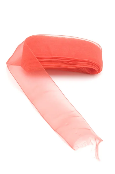 Red ribbon closeup — Stock Photo, Image