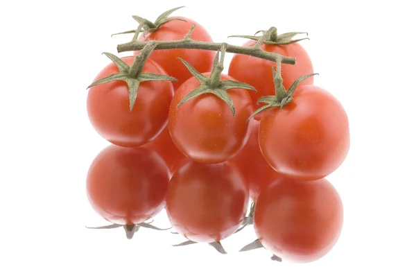 Красный помидор на белом крупным планом — стоковое фото