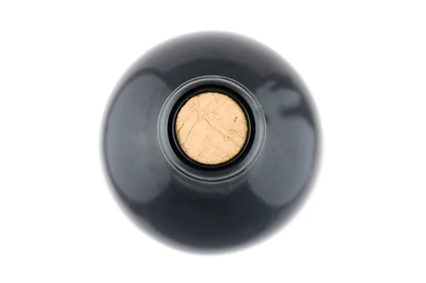 Rode wijn fles macro — Stockfoto