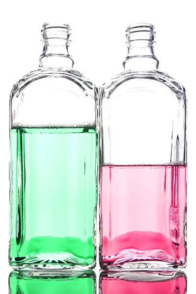 Shtof ile renkli sıvı — Stok fotoğraf