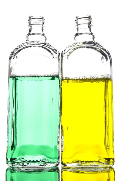 Shtof com líquido colorido — Fotografia de Stock