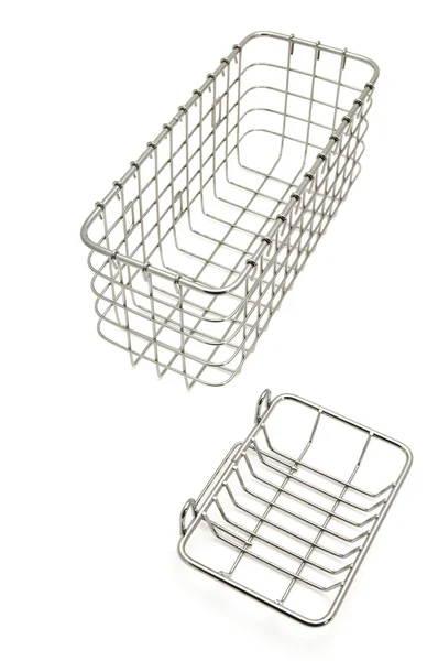 Caixa de sabão e cesta — Fotografia de Stock
