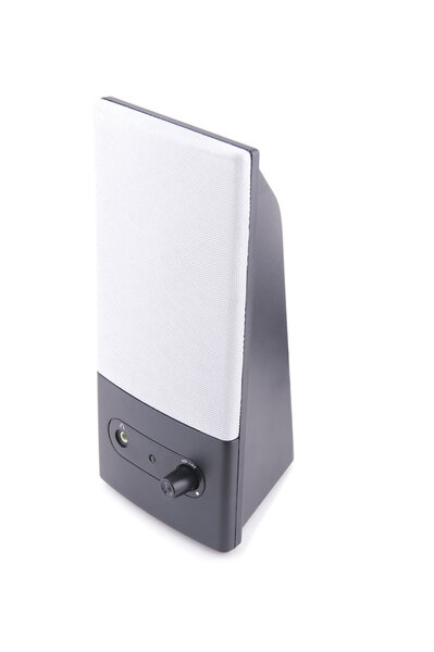 Object on white - black desktop speakers