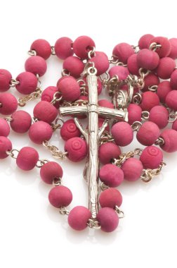 Vatican beads with cross macro clipart