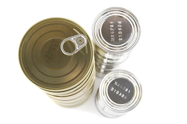 Tinned goods closeup — Stock Photo, Image