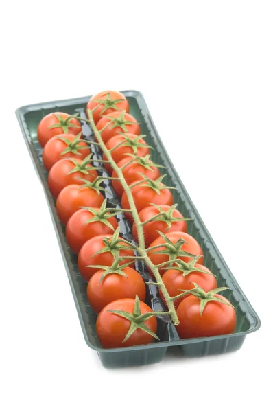 Tomate in Box aus nächster Nähe — Stockfoto