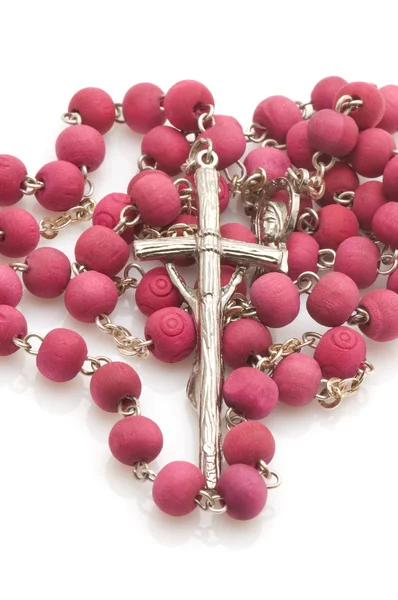 stock image Vatican beads with cross macro