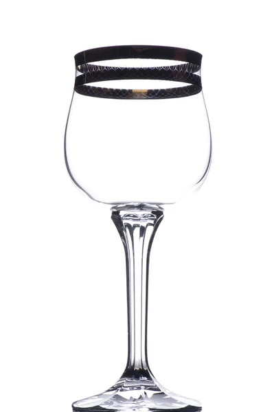 Bicchiere di vino su bianco — Foto Stock