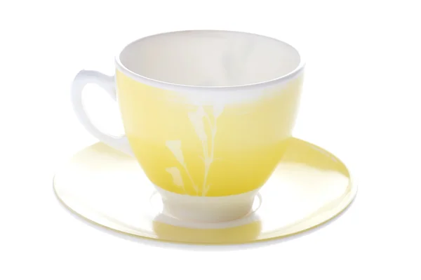 Sarı çay bardağı — Stok fotoğraf
