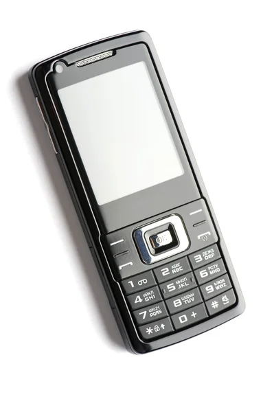 Makro černý mobilní telefon — Stock fotografie