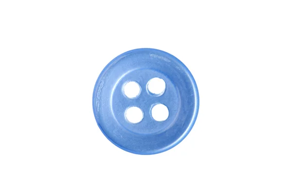 Mavi dikiş düğme — Stok fotoğraf