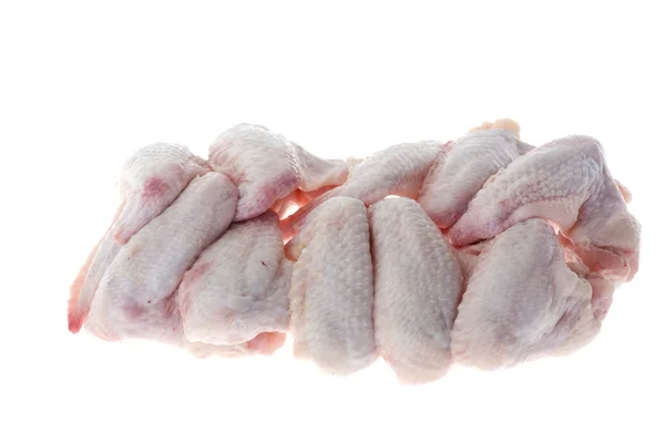 Ali di pollo su sfondo bianco — Foto Stock