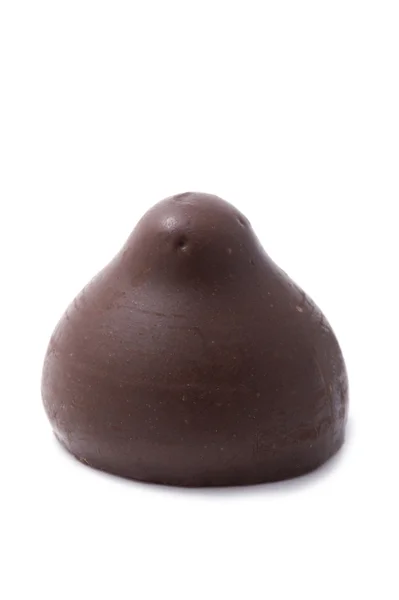 Caramelo de chocolate sobre fondo blanco — Foto de Stock