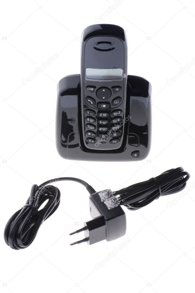 Black phone on white background