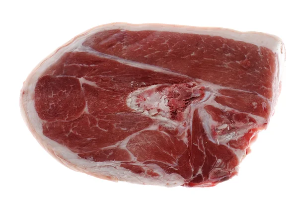 Snijden varkensvlees geïsoleerd op wit — Stockfoto