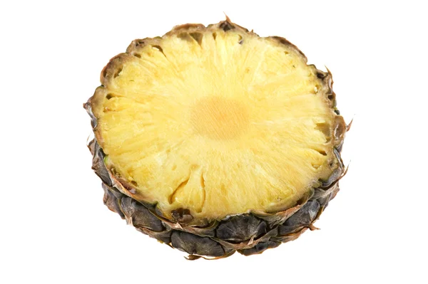 Cutting pineapple macro — Stock Photo, Image