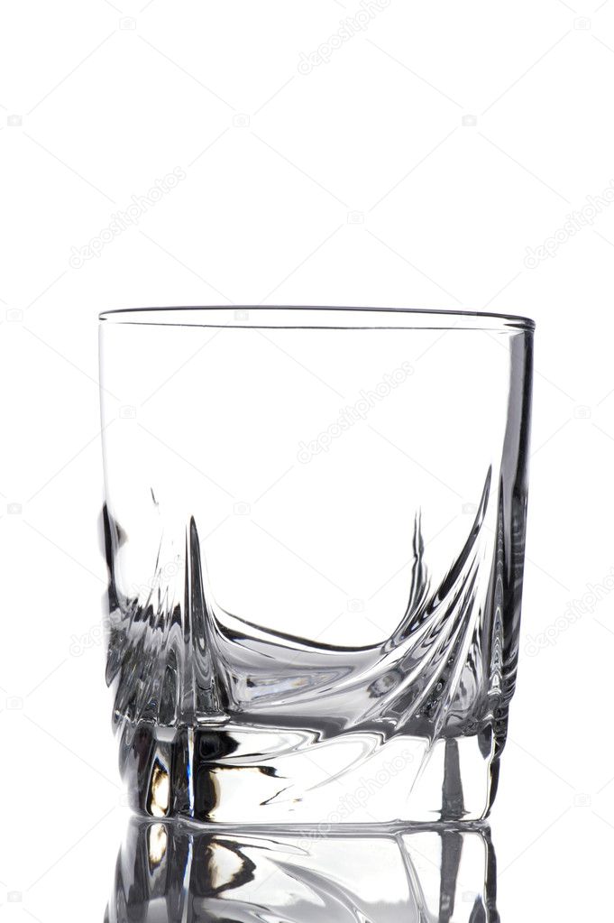 Empty glass for whiske