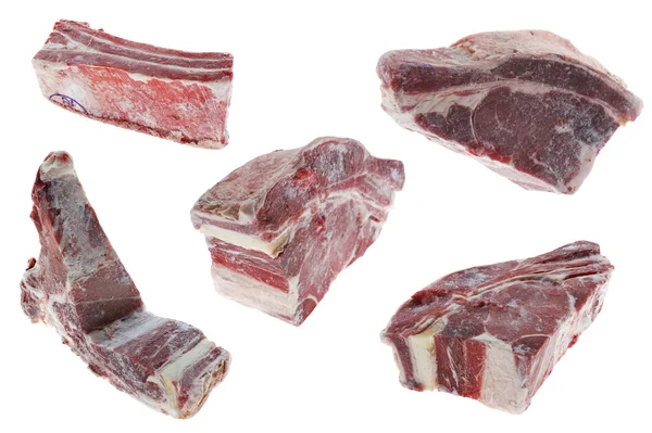 Carne de porco congelada em branco — Fotografia de Stock