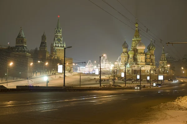 Moskow Kremlin di malam hari — Stok Foto