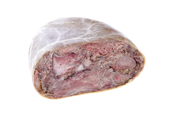 Varkensvlees gammon geïsoleerd op wit — Stockfoto