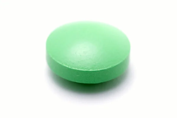 Apotheke Tablette Makro auf weiß — Stockfoto