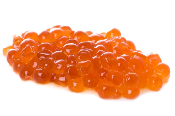 stock image Red caviar on white background