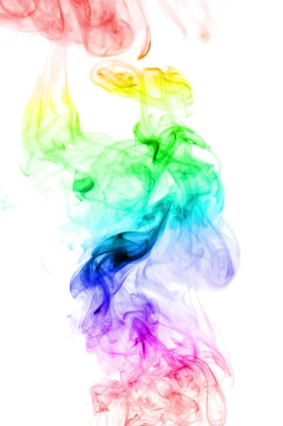 Color smoke isolated on white background — Stock Photo, Image