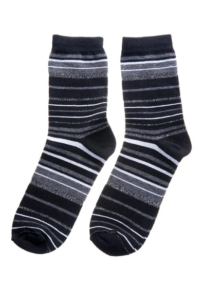 Μάλλινες κάλτσες σε άσπρο φόντο — Φωτογραφία Αρχείου
