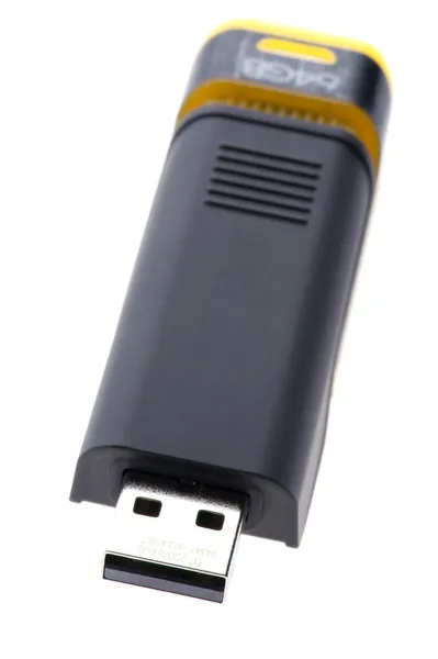 USB-Flash auf weißem Makro — Stockfoto