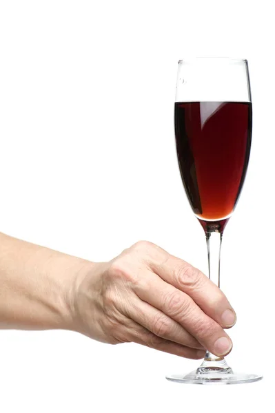 Vinho à mão — Fotografia de Stock