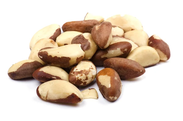 Brazilian nut on white — Stock Photo, Image