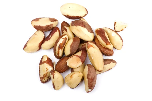 The Brazilian nut on white — Stock Photo, Image