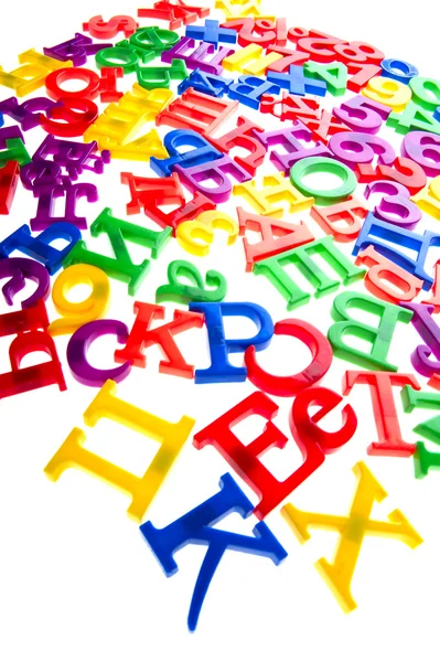 Kunststof letters en cijfers — Stockfoto