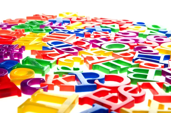 Plastic letters and numbers — Stock Photo, Image