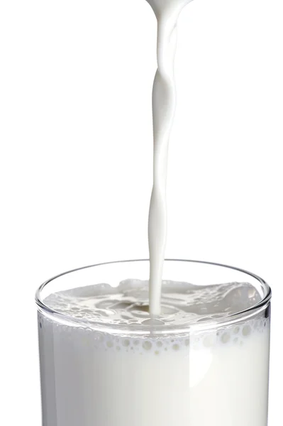 우유는 흰색 절연 — 스톡 사진