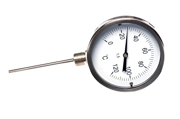 Thermometer on white — Stock Photo, Image