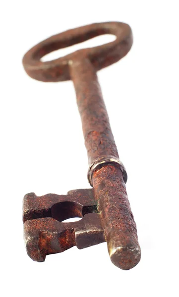 Stary zardzewiały wielkim kluczem — Zdjęcie stockowe