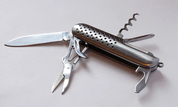 Shining metal flic knife — Stock Photo, Image