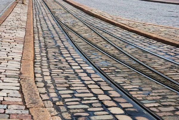 Rails and pavement — Stock Photo, Image