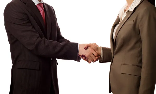 Ondernemers schudden elkaar de hand — Stockfoto