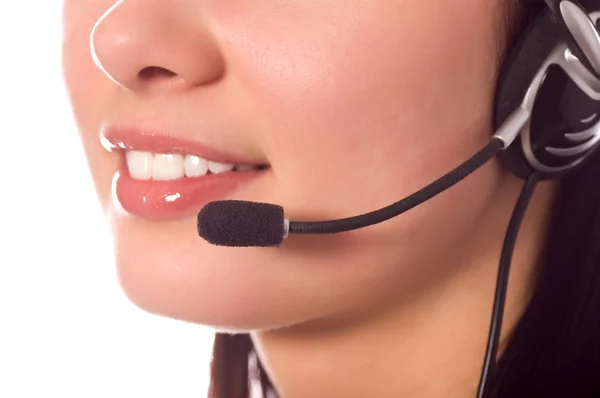 Hotline-Betreiber mit Headset — Stockfoto