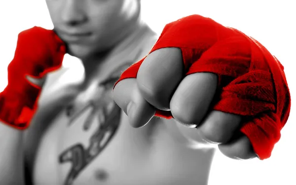 Street fighter isolated on white — Stock Photo, Image