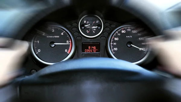 Bil panelen instrument hastighetsmätare — Stockfoto
