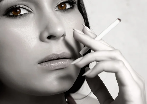 stock image Woman smoking
