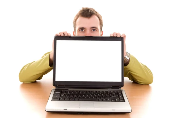 Guy with laptop — Stock Photo, Image