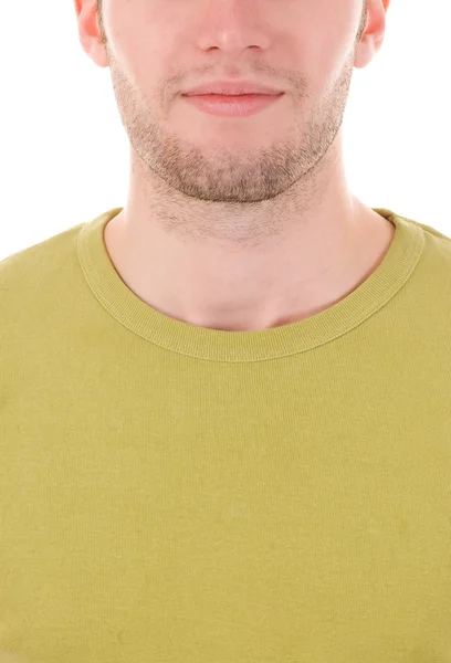Νεαρός χαμογελαστό άντρας (απομονωθεί σε λευκό) — Φωτογραφία Αρχείου