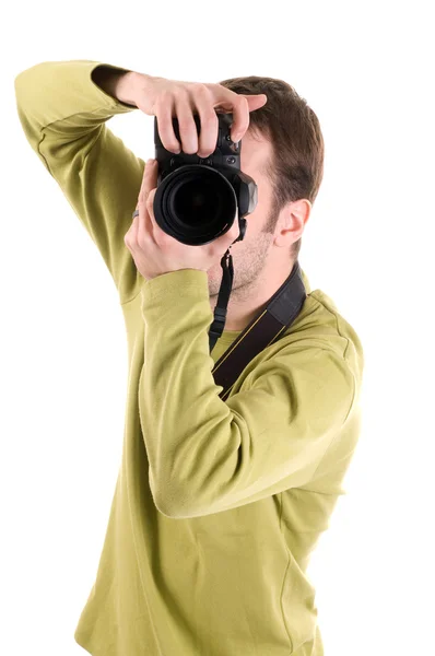 Photographer (isolated on white) Royalty Free Stock Images